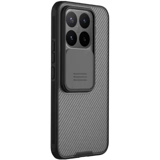 Карбоновая накладка Nillkin Pro со шторкой для камеры для Xiaomi 17T — Transparent black