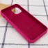Чохол Silicone Case з закритим низом на Apple iPhone 12 (6.1") – Малиновий / Pomegranate. Фото 3 з 3