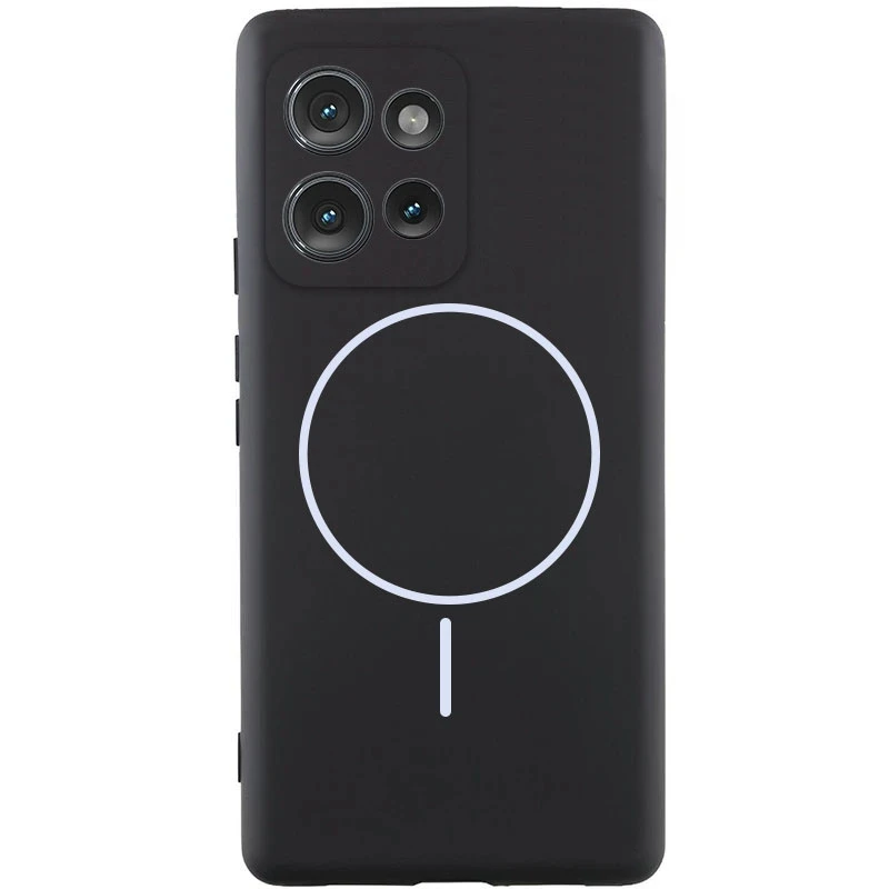 Чохол Silicone Cover Lakshmi Full Camera (AA) with Magnetic Fit для Motorola Edge 50 Fusion – Чорний / Black. Фото 2 з 9