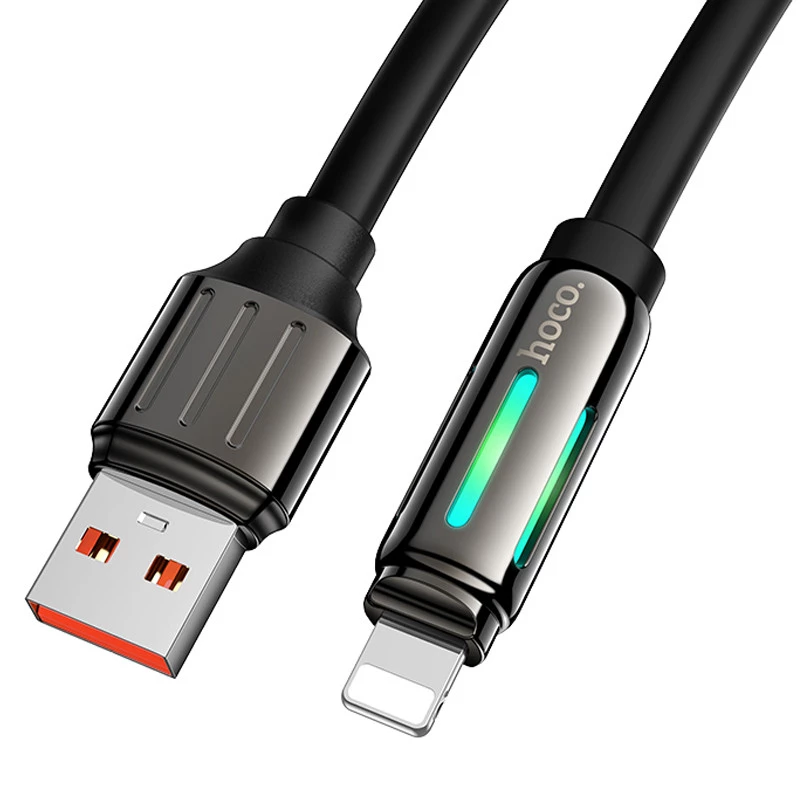 Дата кабель Hoco U136 Prize USB to Lightning 2.4A (1.2m) – Black. Фото 2 з 5