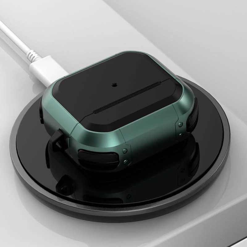 Футляр протиударний Black ed. для навушників Airpods 3 – Apple Green. Фото 6 з 6