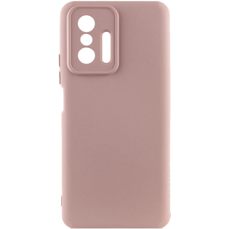 Чехол Silicone Case Lakshmi Plus с закрытой камерой для Xiaomi 11T / 11T Pro – Розовый / Pink Sand. Фото 1 из 4