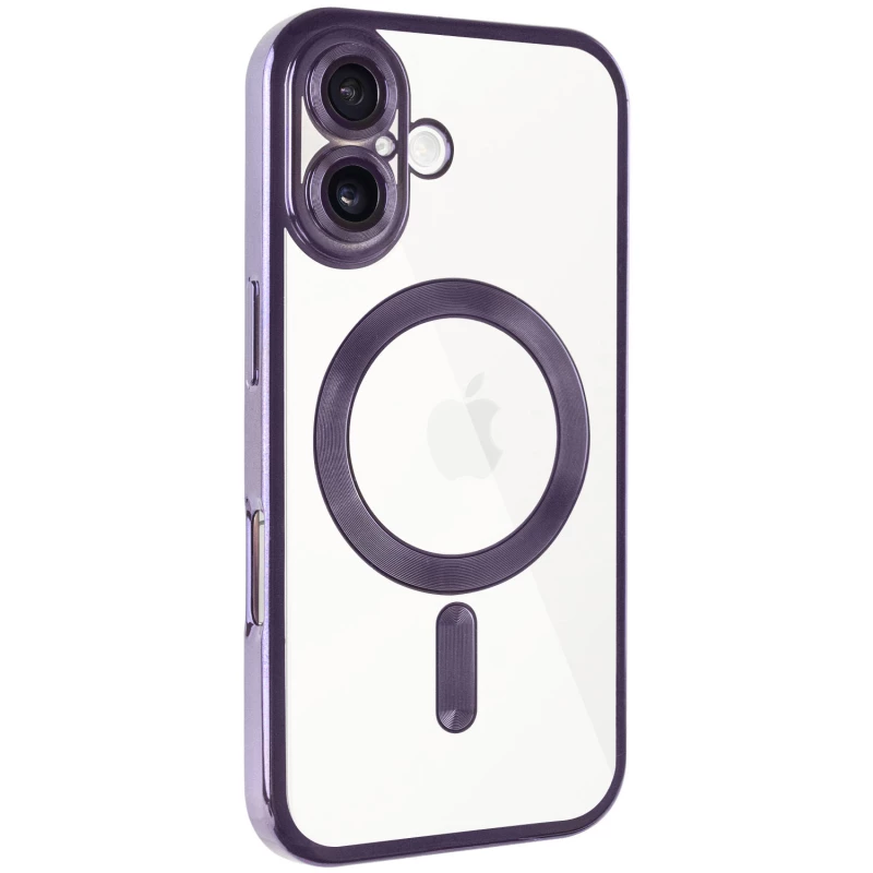 Хромовий TPU чохол з MagSafe на Apple iPhone 16 – Purple. Фото 2 з 9