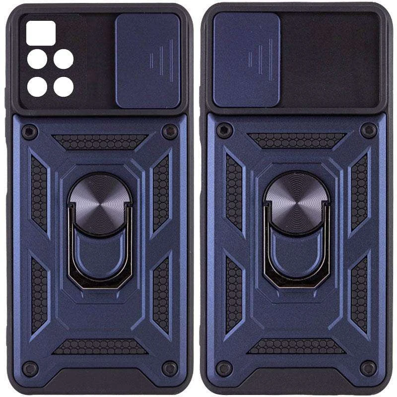 Ударопрочный чехол Serge Ring с защитой камеры для Xiaomi Redmi Note 11 Pro 4G/5G – Синий. Фото 3 из 9