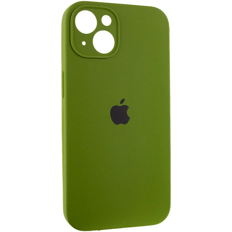 Чехол Silicone Case с защитой камеры для Apple iPhone 15 (6.1") – Зеленый / Dark Olive. Фото 2 из 6
