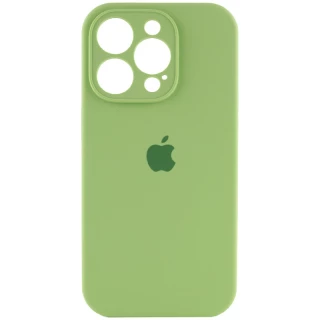 Чохол Silicone Case з захистом камери на Apple iPhone 16 Plus — М'ятний / Mint