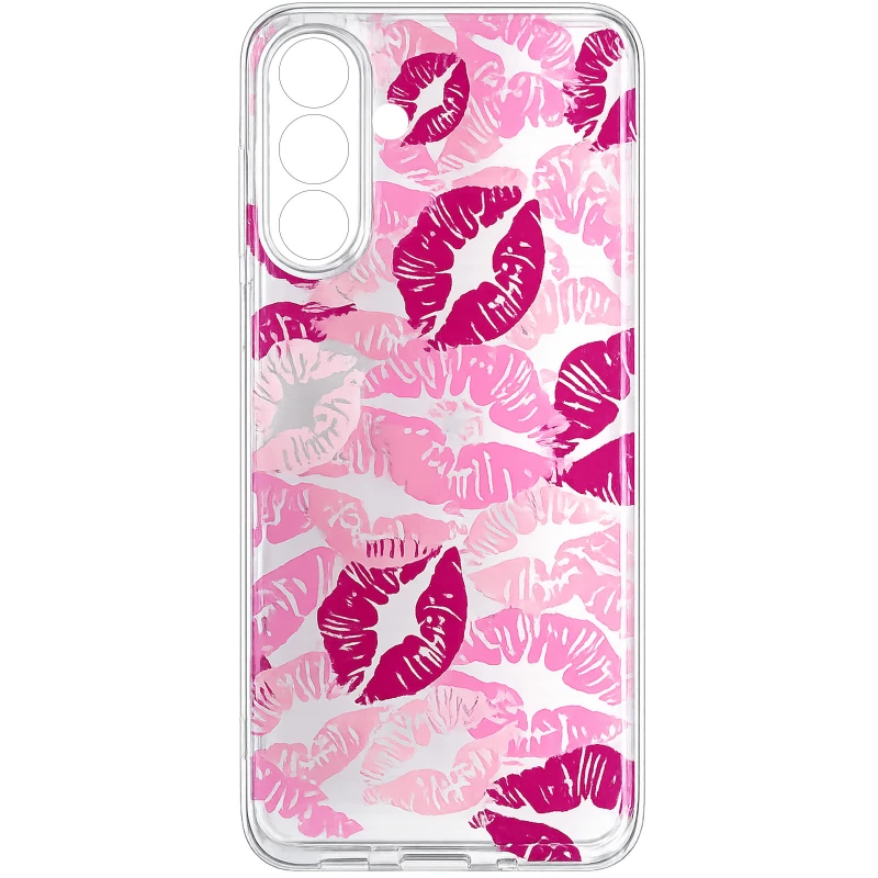 Чохол TPU Clear Joy для Samsung Galaxy A17 4G/5G – Kissing Pattern. Фото 1 з 1
