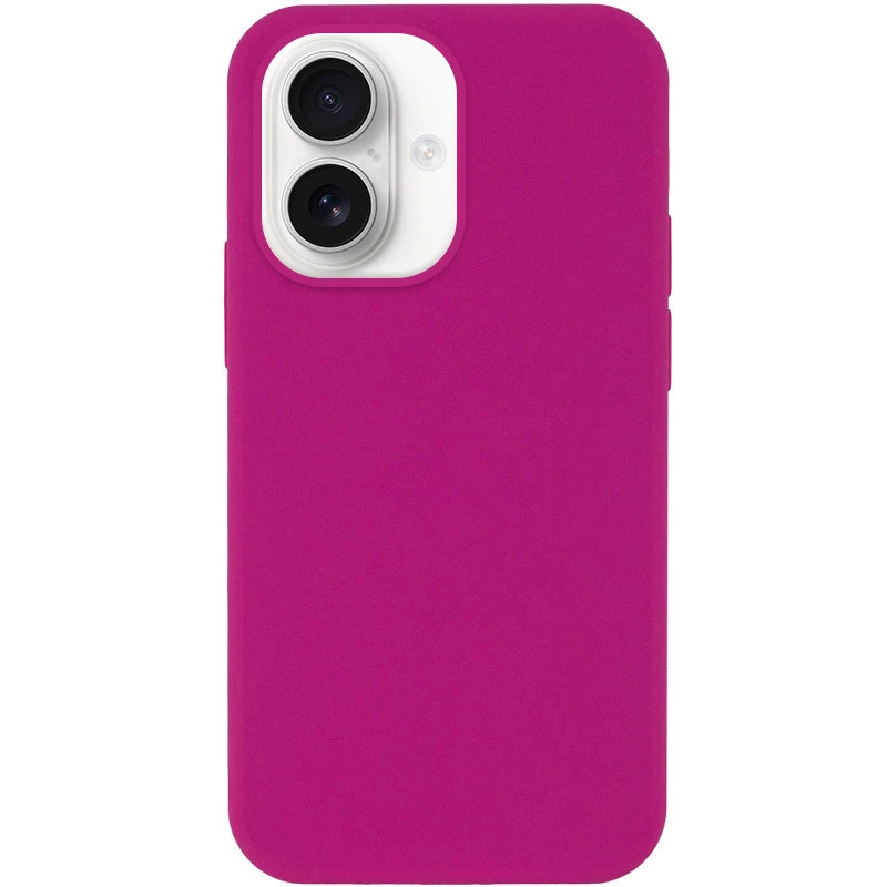 Чехол с закрытым низом Silicone Case для Apple iPhone 16 – Малиновый / Dragon Fruit. Фото 1 из 4
