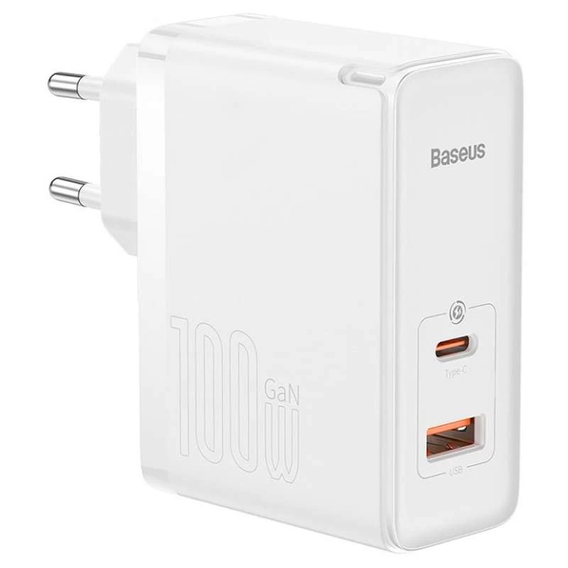 

МЗП Baseus GaN5 Pro Type-C+USB 100W EU (Білий)