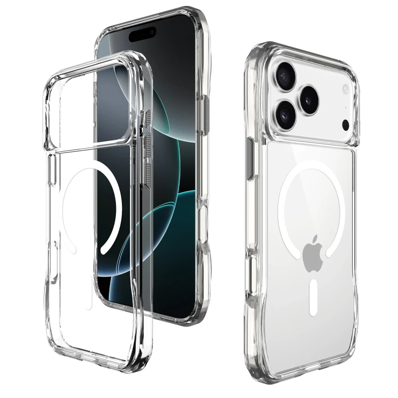Чохол TPU Octagon with MagSafe для Apple iPhone 17 Pro (6.3") – Clear. Фото 4 з 5