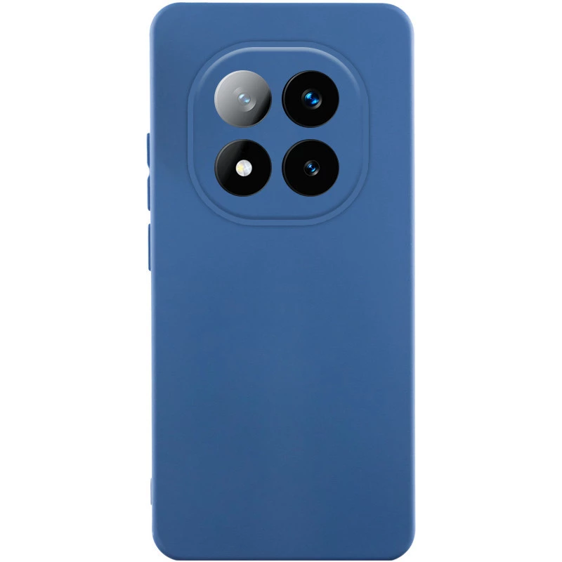 Чехол Silicone Case Lakshmi Premium з закритою камерою на Xiaomi Redmi Note 14 Pro+ 5G – Синий / Denim Blue. Фото 1 из 1