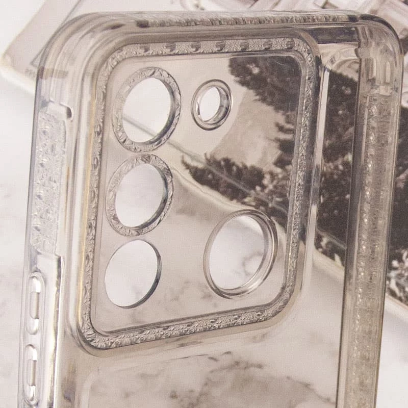 Силиконовый чехол с узором на TECNO Pop 5 LTE – Серый. Фото 8 из 10