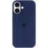 Чохол Silicone Case з закритим низом на Apple iPhone 16 Plus – Синій / Deep navy. Фото 3 з 10