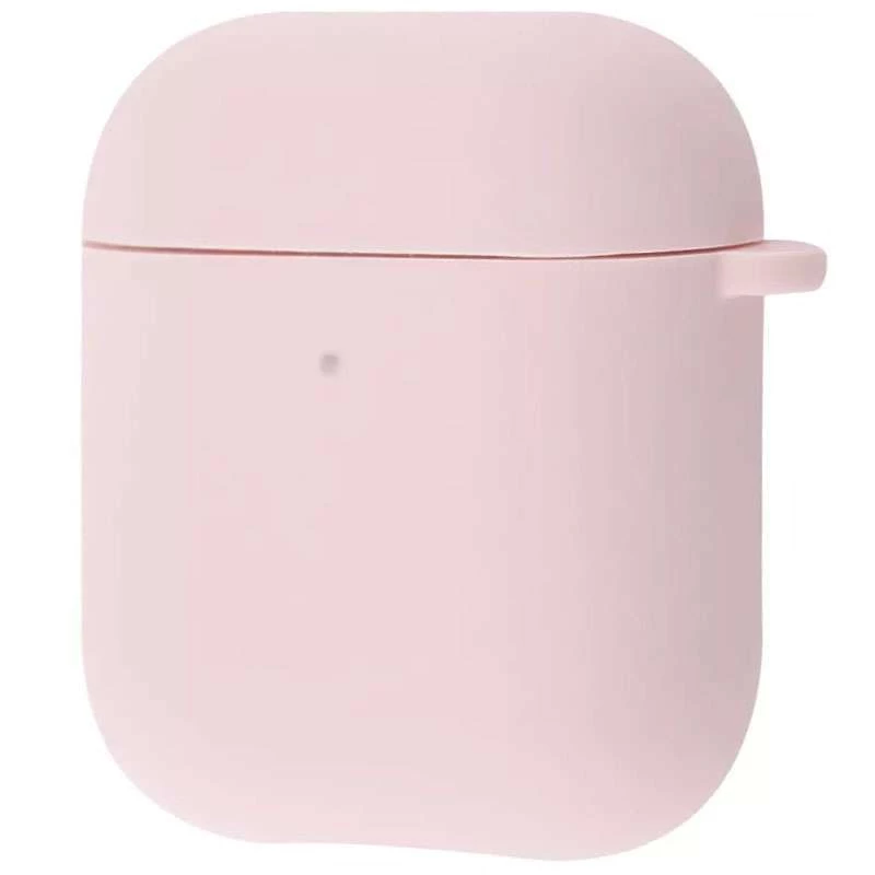 

Силіконовий футляр для навушників Airpods Slim + карабін (Рожевий / Pink Sand)