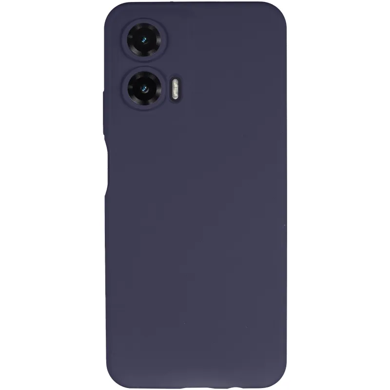 Чехол Silicone Case Lakshmi Premium з закритою камерою на Motorola Moto G35 – Темно-синий / Midnight blue. Фото 4 из 8