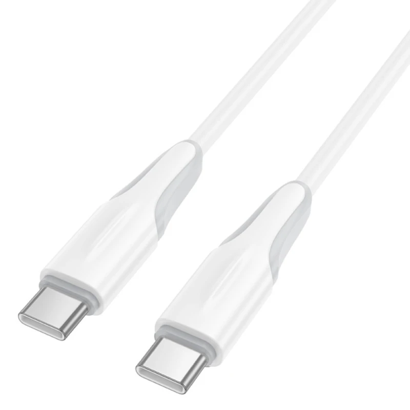Дата кабель Borofone BX119 New Type-C to Type-C 60W (1m) – White. Фото 5 з 7