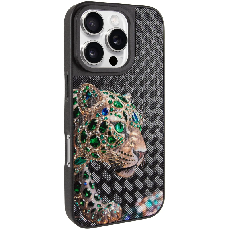 Чехол TPU+PC Crystal Hunt with MagSafe для Apple iPhone 16 Pro – Black. Фото 2 из 8