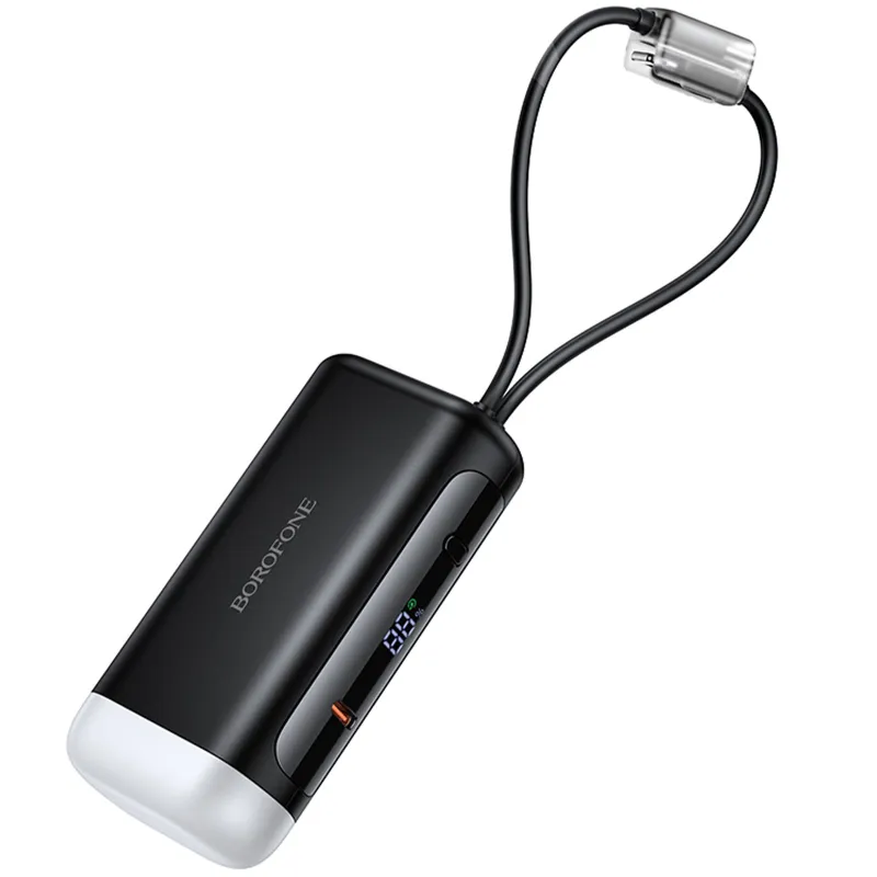 Портативний ЗП Power Bank Borofone BJ89 Salte PD20W with lighting 10000 mAh – Black. Фото 4 з 6
