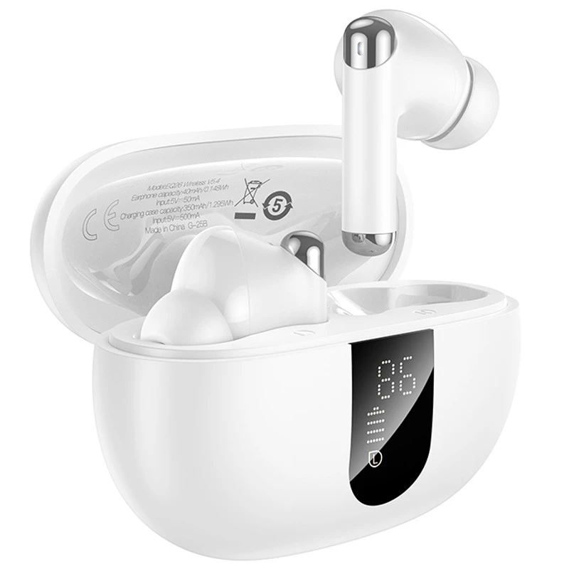 Беспроводные TWS наушники Hoco EQ26 Nice ANC+ENC – White. Фото 1 из 5