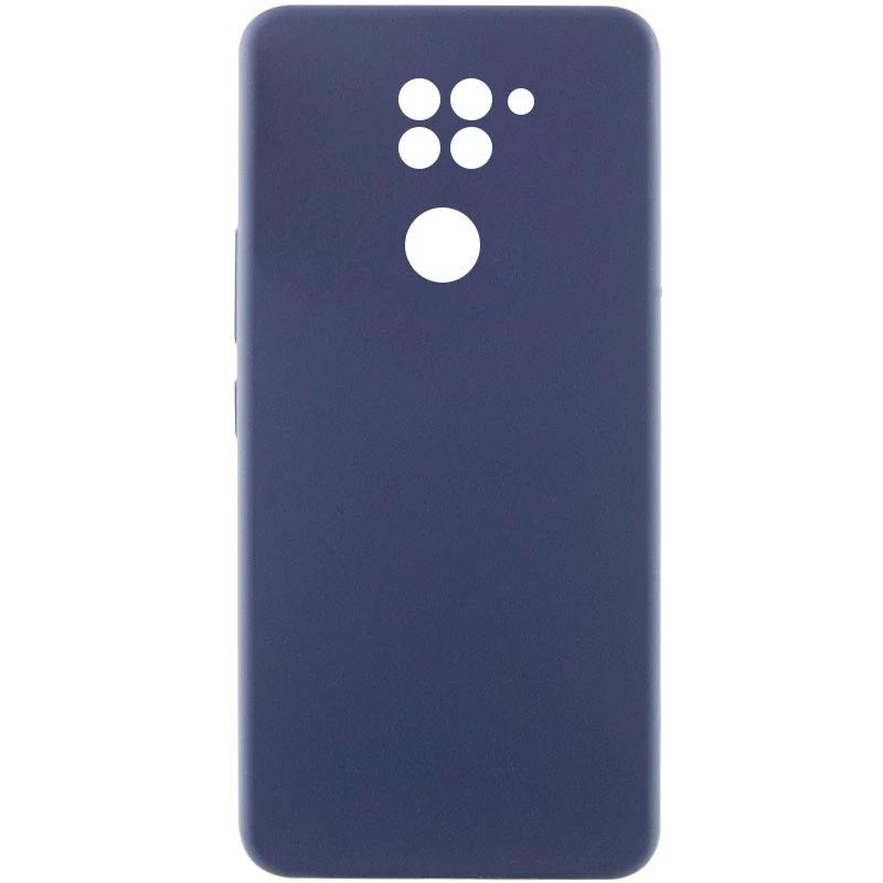 Чехол Silicone Case Lakshmi Premium з закритою камерою на Xiaomi Redmi Note 9 / Redmi 10X – Темно-синий / Midnight blue. Фото 1 из 3