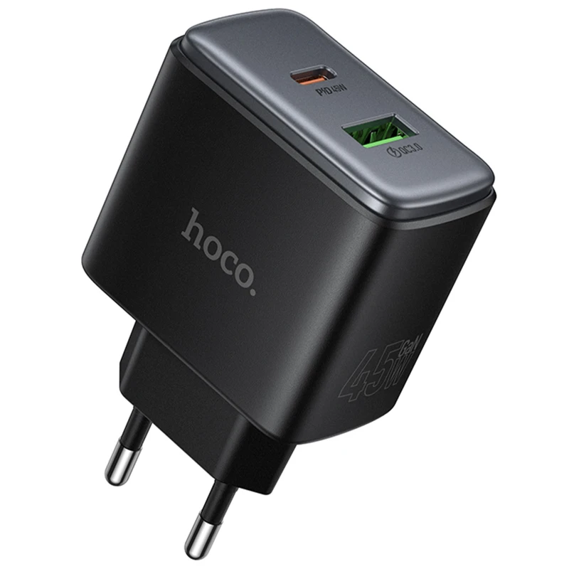 МЗП Hoco C158A Upgrade PD45W (1USB-A/1C) – Black. Фото 1 з 6
