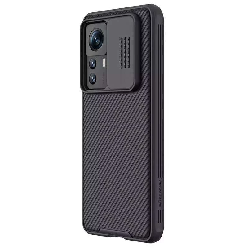 Карбована накладка Nillkin зі шторкою для камери на Xiaomi 12T / 12T Pro – Чорний / Black. Фото 5 з 5