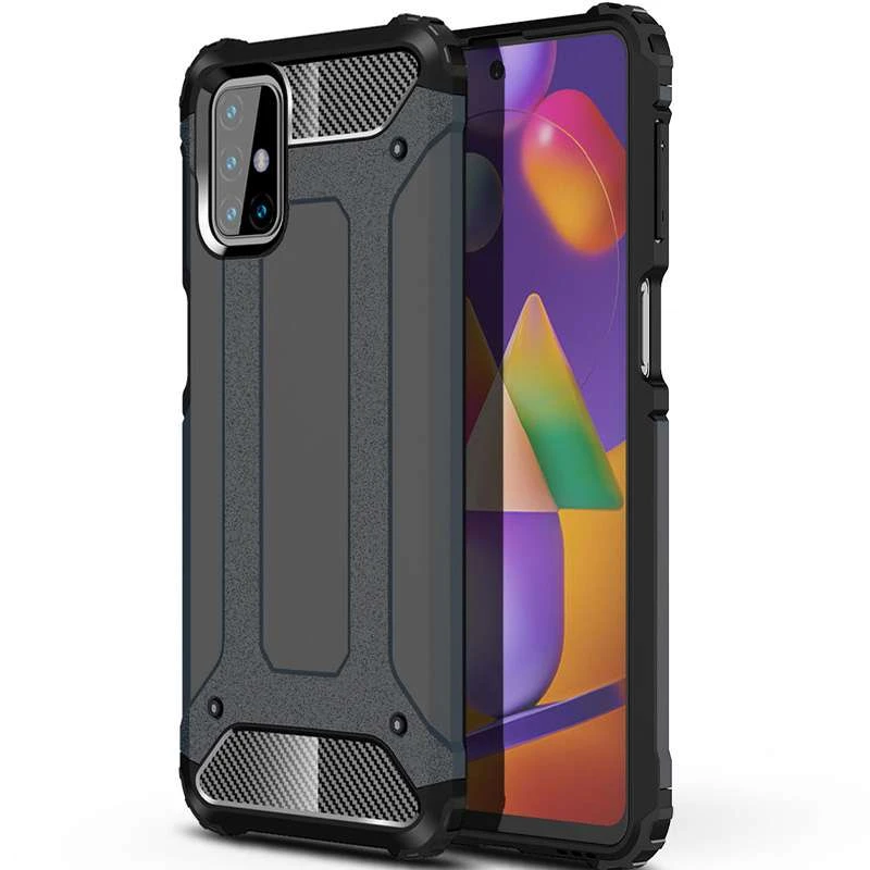 

Противоударный чехол с усиленными углами Immortal для Samsung Galaxy M31s (Металл / Gun Metal), Метал / gun metal