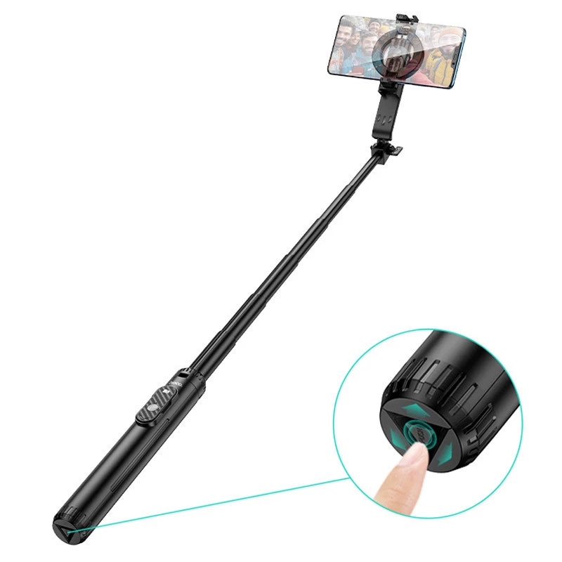 Монопод для селфи Hoco K25 Sherkhan magnetic – Black. Фото 5 из 8