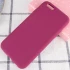 Чохол з закритим низом Silicone Case на Apple iPhone SE (2020) – Бордовий / Maroon. Фото 2 з 3