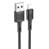 Дата кабель Hoco X83 Victory USB to Lightning (1m) – Black. Фото 1 з 4