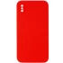 Чехол Silicone Case Square L с защитой камеры для Apple iPhone XS (5.8") – Красный / Red. Фото 1 из 3
