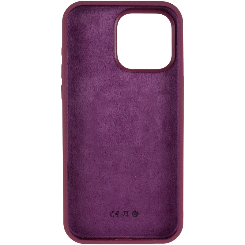 Чохол з закритим низом Silicone Case на Apple iPhone 13 Pro (6.1") – Бордовий / Plum. Фото 7 з 10