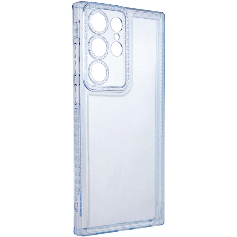 Силиконовый чехол с узором на Samsung Galaxy S22 Ultra – Голубой. Фото 1 из 6