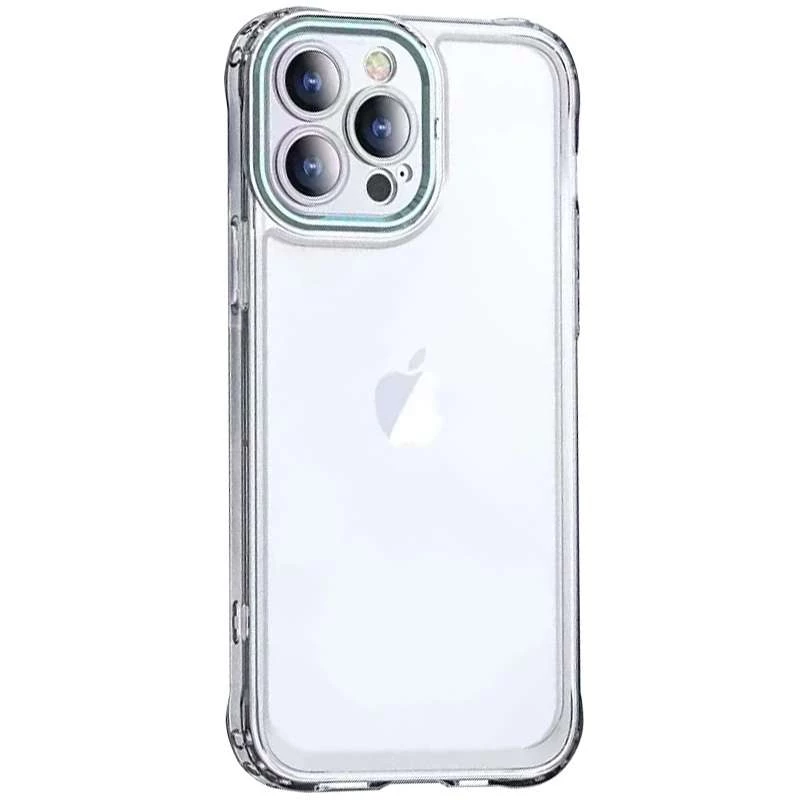 

TPU+PC чехол с цветной окантовкой камеры для Apple iPhone 14 Pro (6.1") (Прозрачный / Бирюзовый), Прозорий / бірюзовий