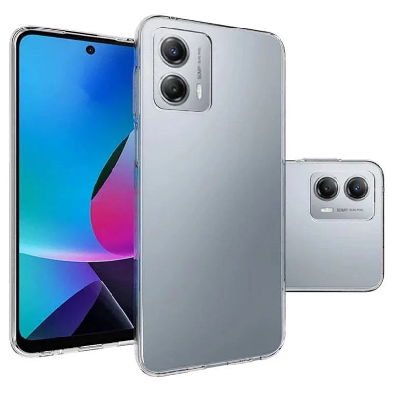 Ультратонкий силіконовий чохол 1,5 мм на Motorola Moto G24 – Безбарвний (прозорий). Фото 5 з 5