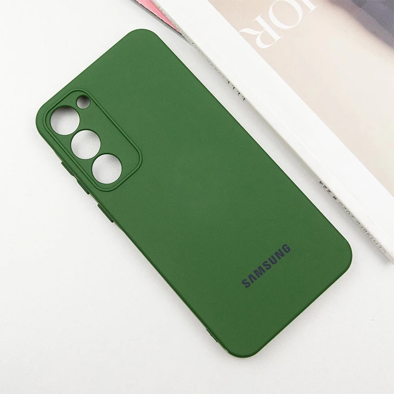 Чехол Silicone Case Lakshmi Premium L с закрытой камерой для Samsung Galaxy S20 FE – Зеленый / Cyprus Green. Фото 2 из 4