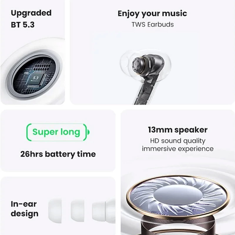 Бездротові TWS навушники Usams-XD18 X-don Series BT 5.3 – Purple. Фото 2 з 2