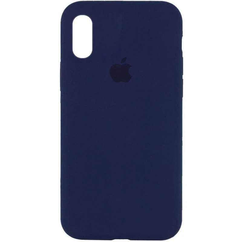 

Чехол Silicone Case с закрытым низом для Apple iPhone XR (6.1") (Синий / Deep navy), Синій / deep navy