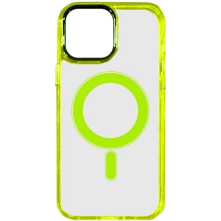 Силиконовый чехол Iris с MagSafe Apple iPhone 13 Pro (6.1") — Желтый