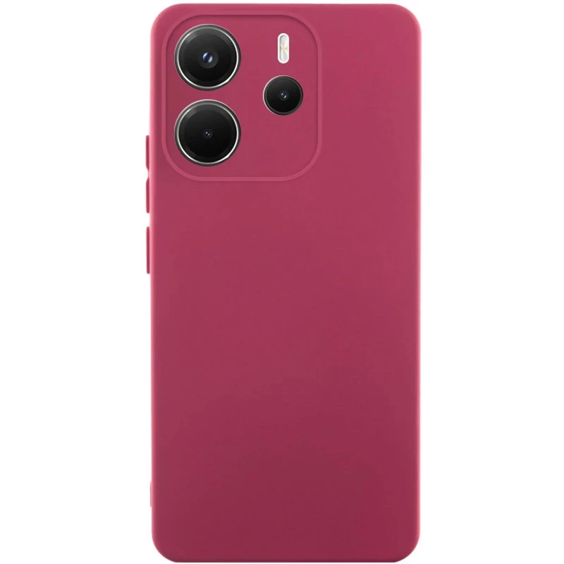 Чохол Silicone Case Lakshmi Plus з закритою камерою на Xiaomi Redmi Note 14 4G (Int. version) – Бордовий / Marsala. Фото 1 з 1