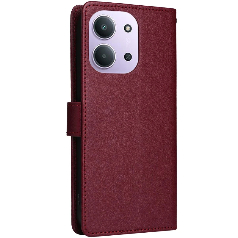 Шкіряний чохол-книжка Essential Case для Xiaomi Redmi 15C (EU) – Wine Red. Фото 2 з 7
