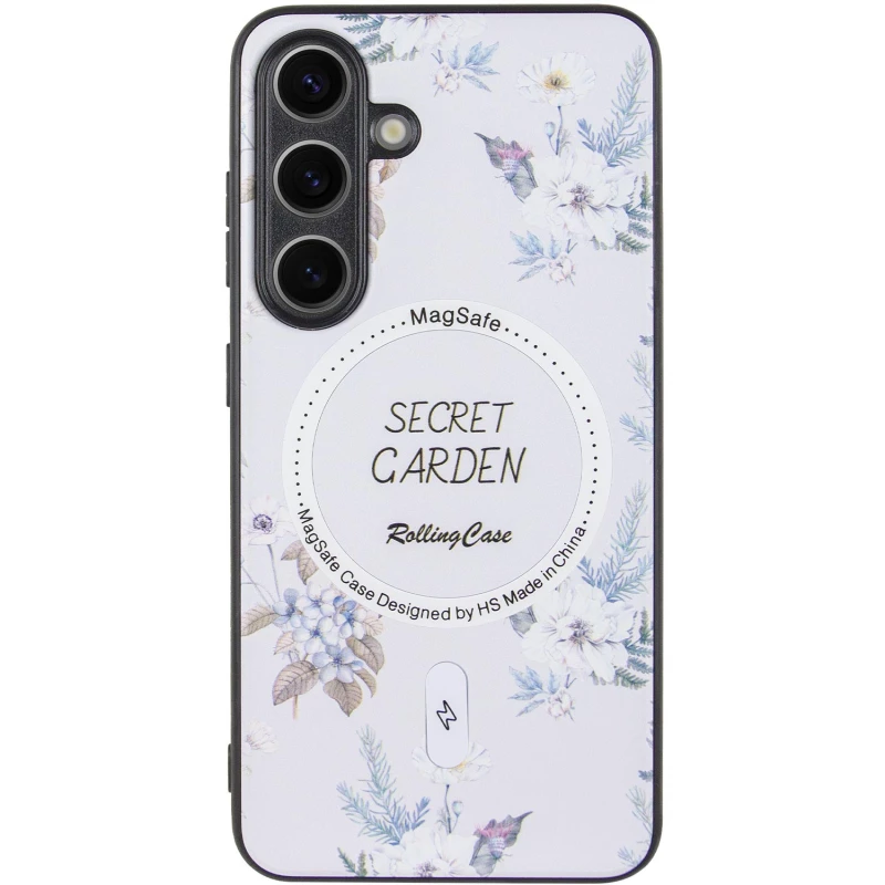 TPU+PC чохол Secret Garden with MagFit для Samsung Galaxy S24+ – White. Фото 6 з 12