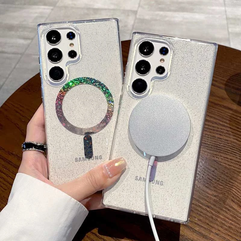 Чохол з блискітками та MagFit на Samsung Galaxy S26 Ultra – Clear. Фото 4 з 6