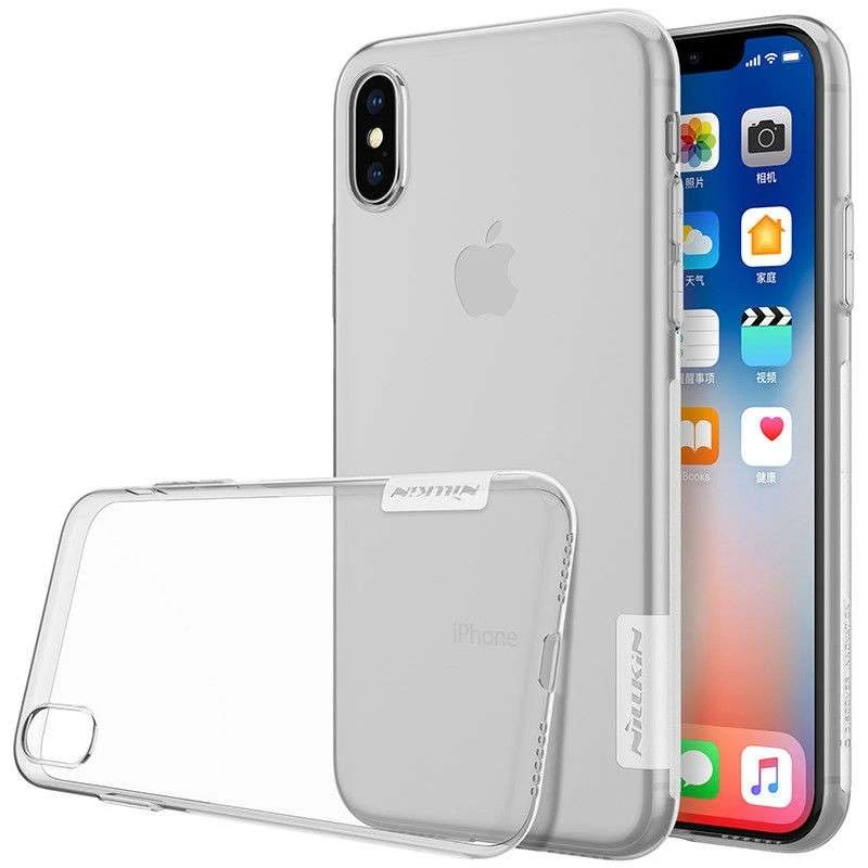 

Ультратонкий силіконовий чохол Nillkin на Apple iPhone X (5.8") (Безбарвний (прозорий))