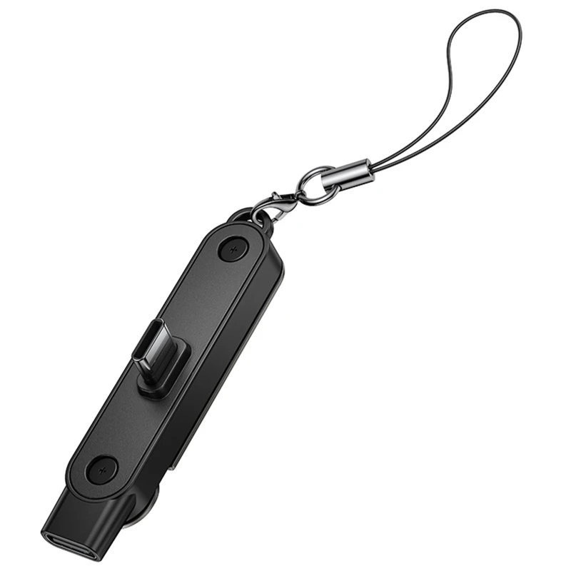 Переходник Hoco UA47A Type-C male to Type-C female adapter – Black. Фото 7 из 7