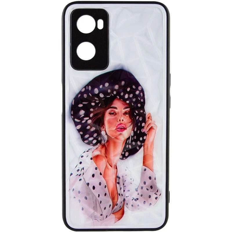 Стеклянный чехол Prisma Ladies на Oppo A57s – Girl in a hat. Фото 3 из 5