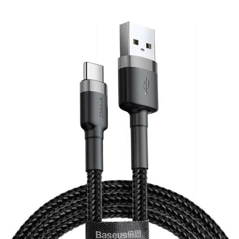 

Дата кабель Baseus Cafule Type-C Cable 2A (2m) (Черный / Серый), Чорний / сірий