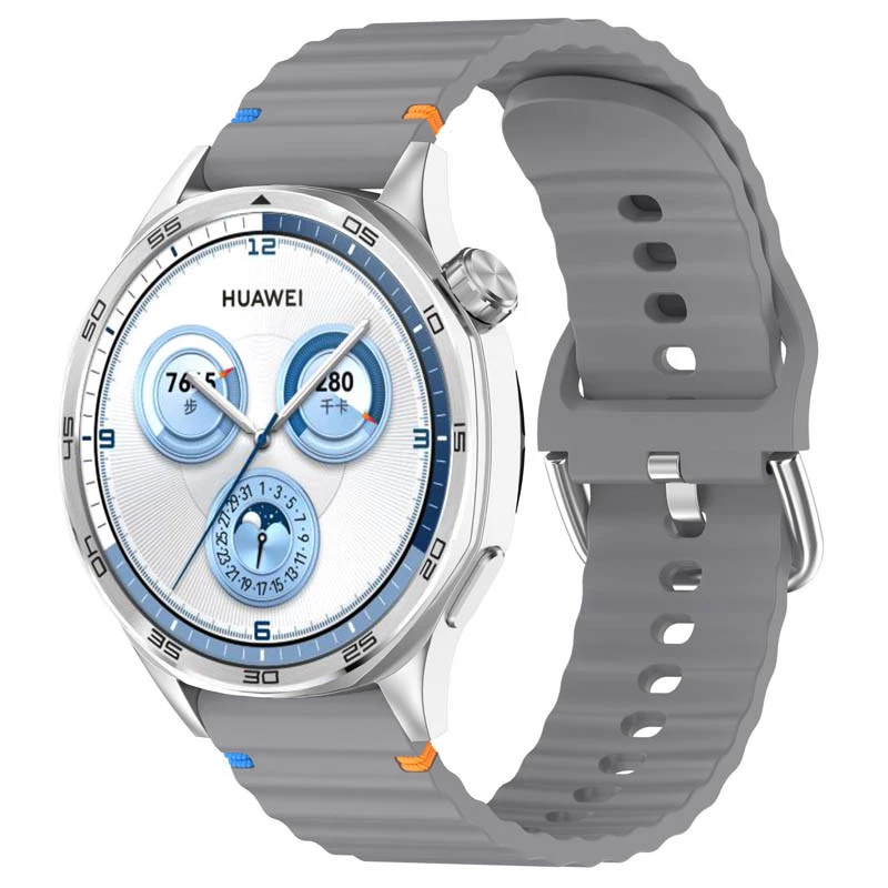 Силіконовий ремінець Wavy для Smart Watch 22mm – Gray. Фото 1 з 2