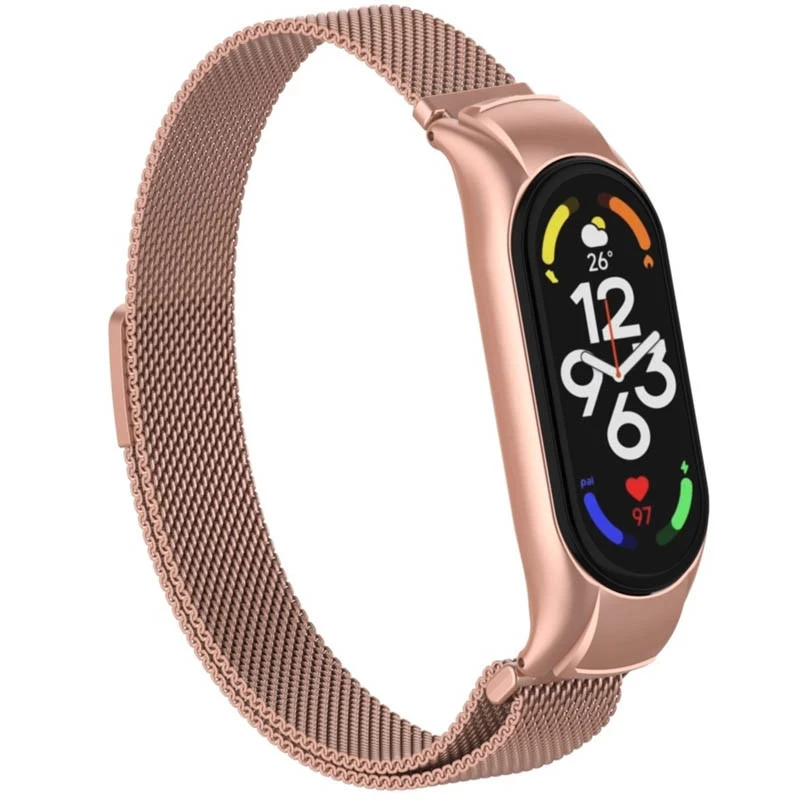 Ремешок Milanese Loop Design для Xiaomi Mi Band 5 – Rose Pink. Фото 4 из 7
