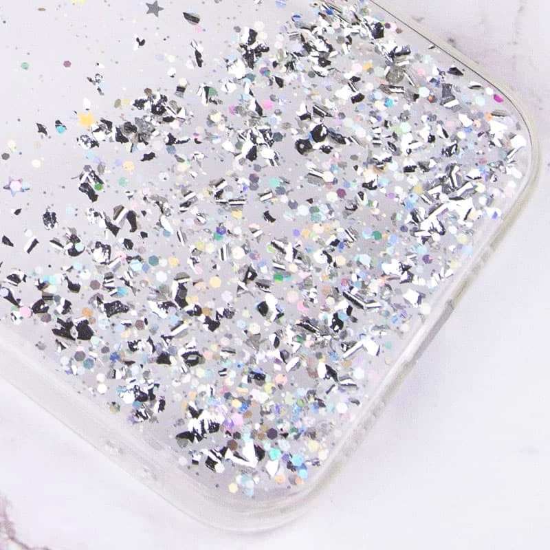 Чехол с блестками и защитой камеры для Apple iPhone 15 Pro (6.1") – Прозрачный. Фото 2 из 4